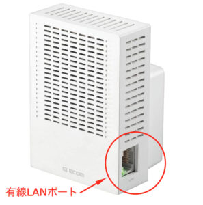 有線LANポートが搭載されている中継器